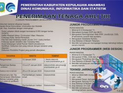 Diskominfotik Anambas Buka Lowongan Tenaga Ahli TIK