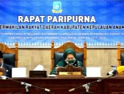 Ellysa Resmi Gantikan Alm H.Nur Adnan Nala, DPRD Anambas Gelar Paripurna PAW Sisa Masa Jabatan 2019-2024.
