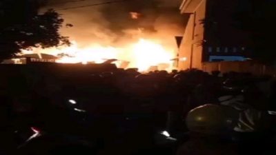 Gudang Rotan Simpang Selayang di Medan Ludes Terbakar