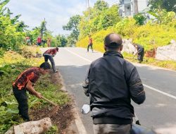 Belukar Sepanjang Jalan Air Padang Jadi Garapan MPC Anambas, Asril : Kalau Bukan Kita Siapa Lagi, Jika Tidak Sekarang Kapanlagi