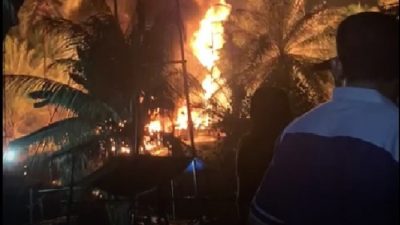 Tiga Orang Luka Bakar Akibat Sumur Minyak Meledak