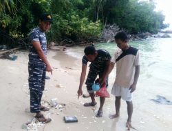 Danlanal Tarempa Perintahkan Posal dan Babinpotmar Menyisir Pantai Wilayah Masing-Masing