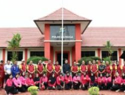 Polres Lingga bersama Bhayangkari Cabang Lingga Gelar Fun Bike dan Senam Aerobik