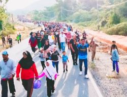 Peserta Jalan Santai Bertabur Doorprize di Bandara Letung ‘Membludak’