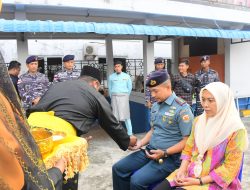 Danlanal Tarempa tiba di Anambas, Segenap Prosesi Penyambutan Dilaksanakan