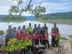 Peduli Lingkungan, Bhabinkamtibmas Polsek Palmatak Lakukan Penanaman Mangrove