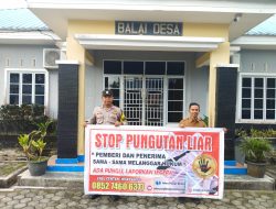 Polsek Gunung Kijang Gencar Sosialisasi Saber Pungli di Desa Toapaya Selatan