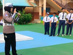 Sat Lantas Polresta Tanjungpinang Gelar Edukasi Keselamatan Pada Pelajar SMPN 10