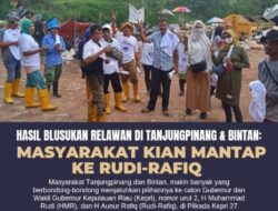 Hasil Blusukan Relawan di Tanjungpinang dan Bintan: Masyarakat Kian Mantap ke Rudi-Rafiq