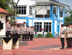 Kapolres Bintan Pimpin Upacara Sertijab Kasat Binmas dan Kapolsek Bintan Utara