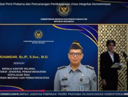 Rutan Kelas I Tanjungpinang Ikuti Pelantikan Pimpinan Tinggi Pratama Secara Virtual