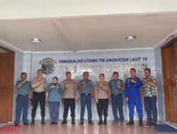 Kapolres Bintan Jalin Silaturahmi dengan Fasharkan Mentigi Lantamal IV