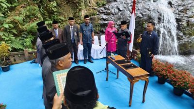 Air Terjun Resun Jadi Saksi Pelantikan 6 Pejabat Eselon II Lingga