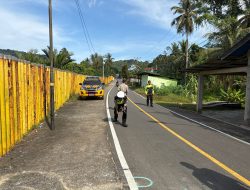 Satlantas Anambas Olah TKP Terkait Lakalantas di Jalan Gunung Cak